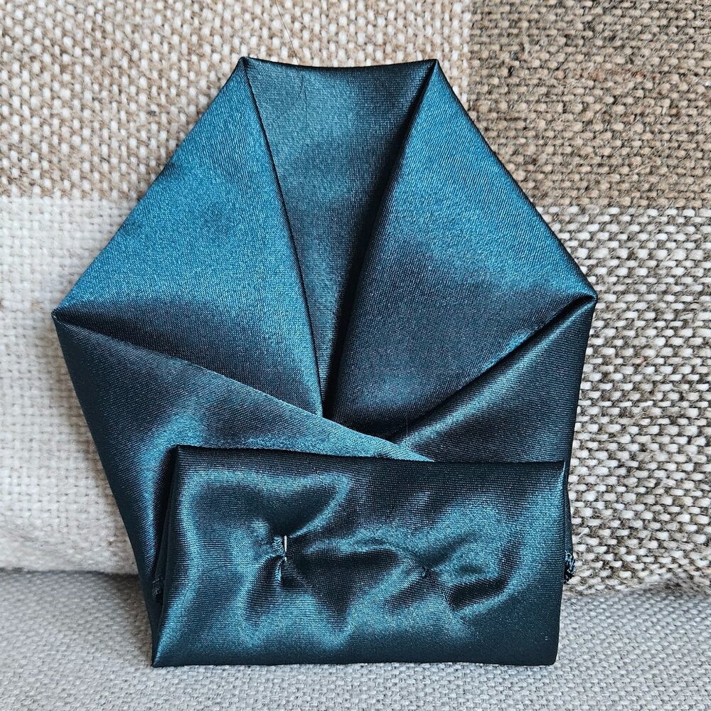 Forest Green Satin Pocket Square